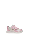 GIRLS' SNEAKERS - GEOX WHITE-PINK - B555MA 054AJ 1