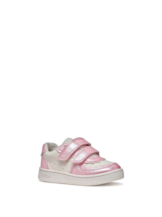 GIRLS' SNEAKERS - GEOX WHITE-PINK - B555MA 054AJ 2