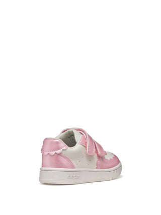 GIRLS' SNEAKERS - GEOX WHITE-PINK - B555MA 054AJ 4