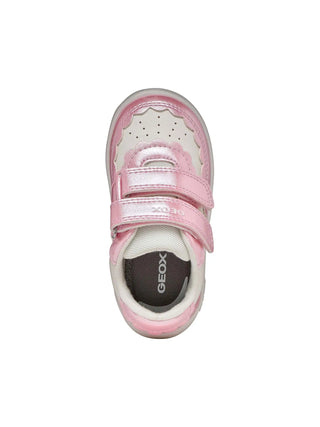 GIRLS' SNEAKERS - GEOX WHITE-PINK - B555MA 054AJ 5