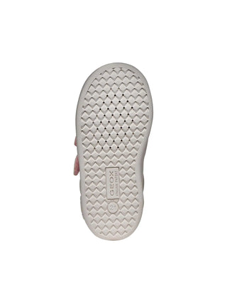 GIRLS' SNEAKERS - GEOX WHITE-PINK - B555MA 054AJ 6