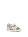 GIRL'S SANDALS - GEOX WHITE-BLUE - B556FC 05404 2