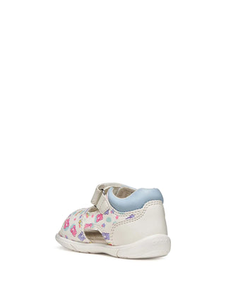 GIRL'S SANDALS - GEOX WHITE-BLUE - B556FC 05404 3