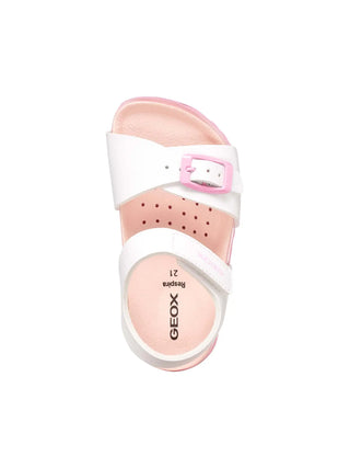 GIRL'S SANDAL - GEOX WHITE-PINK - B652RA 000BC 5
