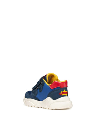 KIDS' SNEAKERS - GEOX NAVY-RED - B655RB 0BC22 3