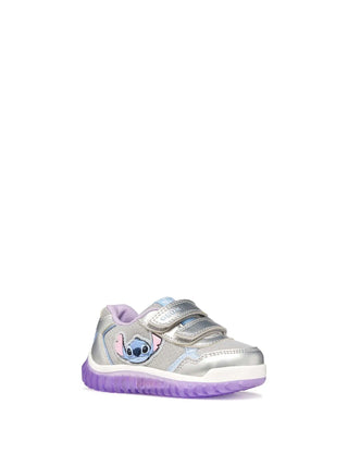 GIRLS' SNEAKERS - GEOX SILVER-LILAC - B6561C 0AJAS 2