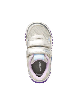 GIRLS' SNEAKERS - GEOX SILVER-LILAC - B6561C 0AJAS 5
