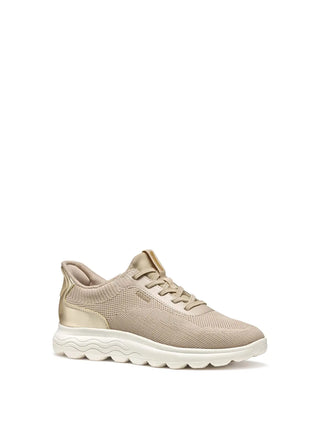 WOMEN'S SNEAKERS - GEOX TAUPE-GOLD - D557MA 06KBN 2
