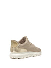 WOMEN'S SNEAKERS - GEOX TAUPE-GOLD - D557MA 06KBN 4