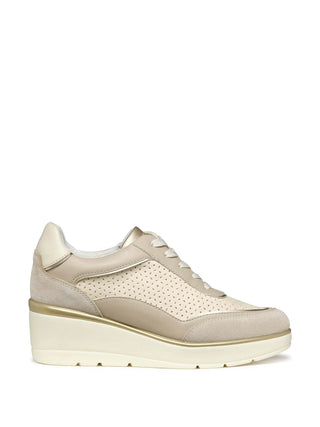 SNEAKERS DONNA - GEOX BEIGE-TAUPE - D55RAB 05422