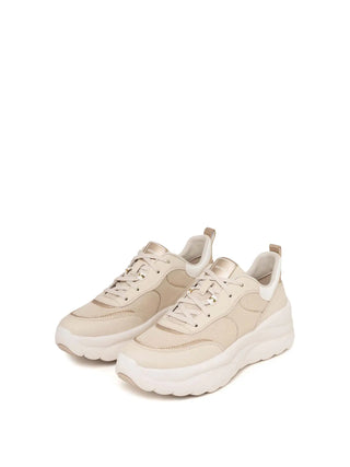 WOMEN'S SNEAKERS - GEOX BEIGE-GOLD - D651FB 09BBN 3