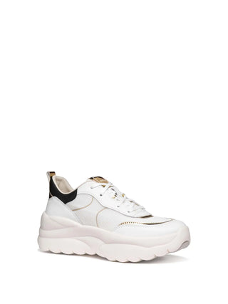 WOMEN'S SNEAKERS - GEOX WHITE-GOLD - D651FB 09BBN 2