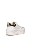 WOMEN'S SNEAKERS - GEOX WHITE-GOLD - D651FB 09BBN 4