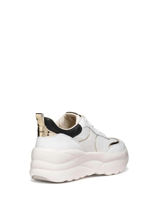 WOMEN'S SNEAKERS - GEOX WHITE-GOLD - D651FB 09BBN 4