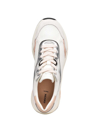 WOMEN'S SNEAKERS - GEOX WHITE-SILVER - D65YLA 014BN 5
