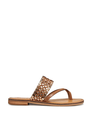 WOMEN'S FLAT SHOE - GEOX CAMEL - D65YMG 0KFKY 1