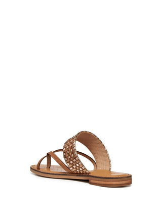 WOMEN'S FLAT SHOE - GEOX CAMEL - D65YMG 0KFKY 3