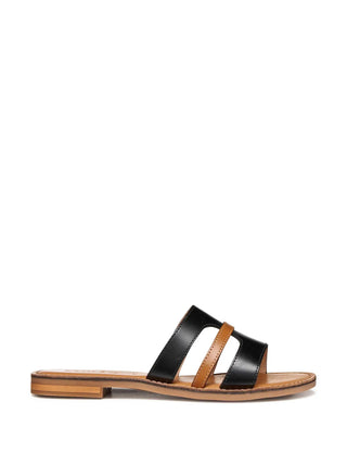 WOMEN'S PUMP - GEOX BLACK-CAMEL - D65YMP 0001J 1