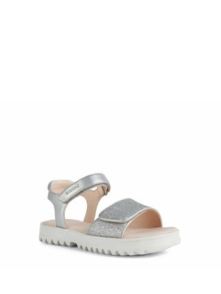 GIRL'S SANDAL - GEOX SILVER - J256EB 0NFEW 2