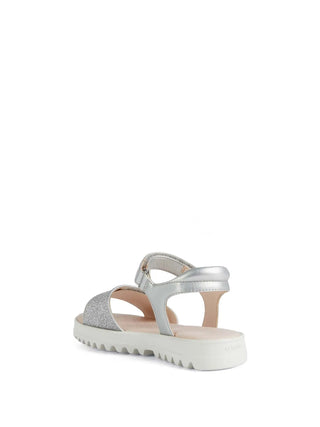 GIRL'S SANDAL - GEOX SILVER - J256EB 0NFEW 3