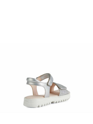 GIRL'S SANDAL - GEOX SILVER - J256EB 0NFEW 4