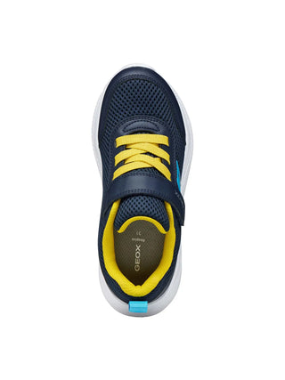 BOY'S SNEAKERS - GEOX NAVY-YELLOW - J36GBA 01454 5