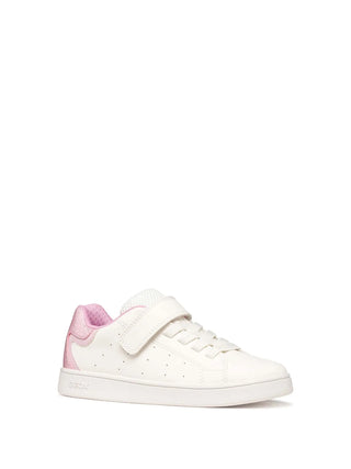 GIRL'S SNEAKERS - GEOX WHITE-PINK - J36LRA 054BJ 2