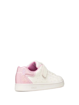 GIRL'S SNEAKERS - GEOX WHITE-PINK - J36LRA 054BJ 4