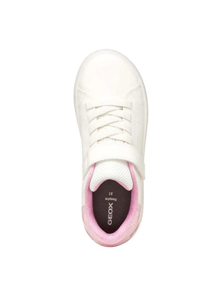 GIRL'S SNEAKERS - GEOX WHITE-PINK - J36LRA 054BJ 5