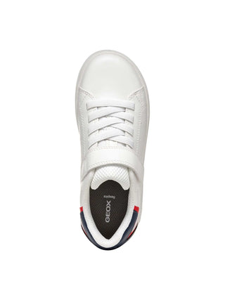 BOY'S SNEAKERS - GEOX WHITE-BLUE - J36LSA 000BC 5