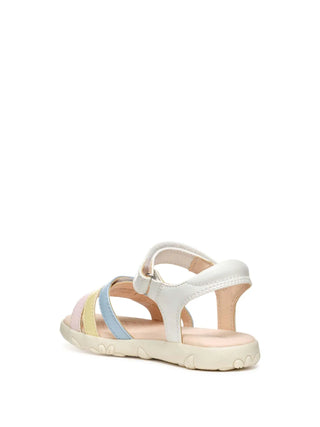 GIRL'S SANDAL - GEOX WHITE-MULTI - J458ZD 000BC 3