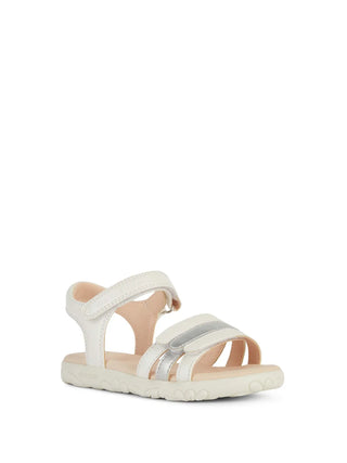 SANDALO RAGAZZA - GEOX BIANCO-ARGENTO - J458ZD 000NF 2