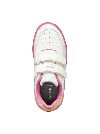 BOY'S SNEAKERS - GEOX WHITE-PINK - J45HXB 0003W 5