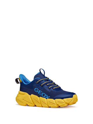 BOY'S SNEAKERS - GEOX NAVY-YELLOW - J46N1A 0149J 2