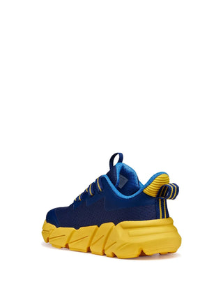 BOY'S SNEAKERS - GEOX NAVY-YELLOW - J46N1A 0149J 3