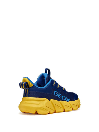 BOY'S SNEAKERS - GEOX NAVY-YELLOW - J46N1A 0149J 4