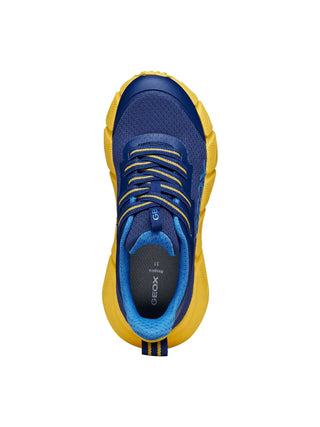 BOY'S SNEAKERS - GEOX NAVY-YELLOW - J46N1A 0149J 5
