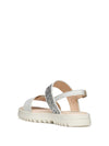 GIRL'S SANDAL - GEOX WHITE-SILVER - J556EA 0BCEW 3
