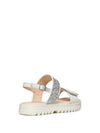 GIRL'S SANDAL - GEOX WHITE-SILVER - J556EA 0BCEW 4