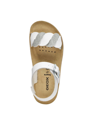GIRL'S SANDAL - GEOX WHITE-SILVER - J55EAE 0BCEW 5
