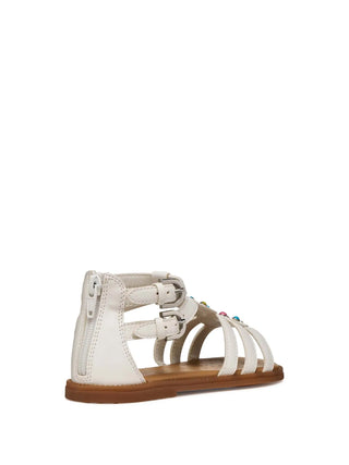 GIRL'S SANDAL - GEOX WHITE-MULTI - J6535D 000BC 4