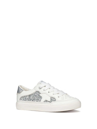 SNEAKERS RAGAZZA - GEOX BIANCO-ARGENTO - J654NB 0BCEW 2