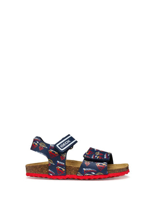 SANDALO RAGAZZO - GEOX NAVY-ROSSO - J658LC 0006A