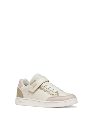 GIRL'S SNEAKERS - GEOX IVORY - J65LRB 054AJ 2