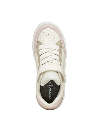 GIRL'S SNEAKERS - GEOX IVORY - J65LRB 054AJ 5