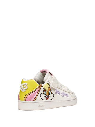 SNEAKERS RAGAZZA - GEOX BIANCO-GIALLO - J65LRH 05411 4