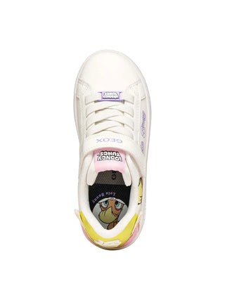SNEAKERS RAGAZZA - GEOX BIANCO-GIALLO - J65LRH 05411 5