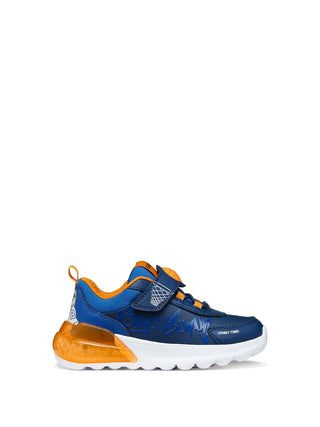 BOY'S SNEAKERS - GEOX NAVY-ORANGE - J65LYA 011CE