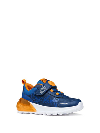 BOY'S SNEAKERS - GEOX NAVY-ORANGE - J65LYA 011CE 2