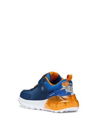 BOY'S SNEAKERS - GEOX NAVY-ORANGE - J65LYA 011CE 3